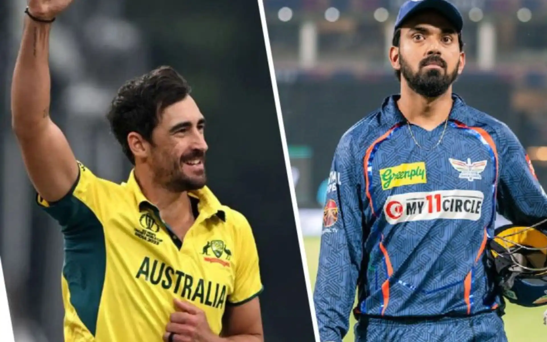 Mitchell Starc and KL Rahul [Source: @klbasit1/x.com]