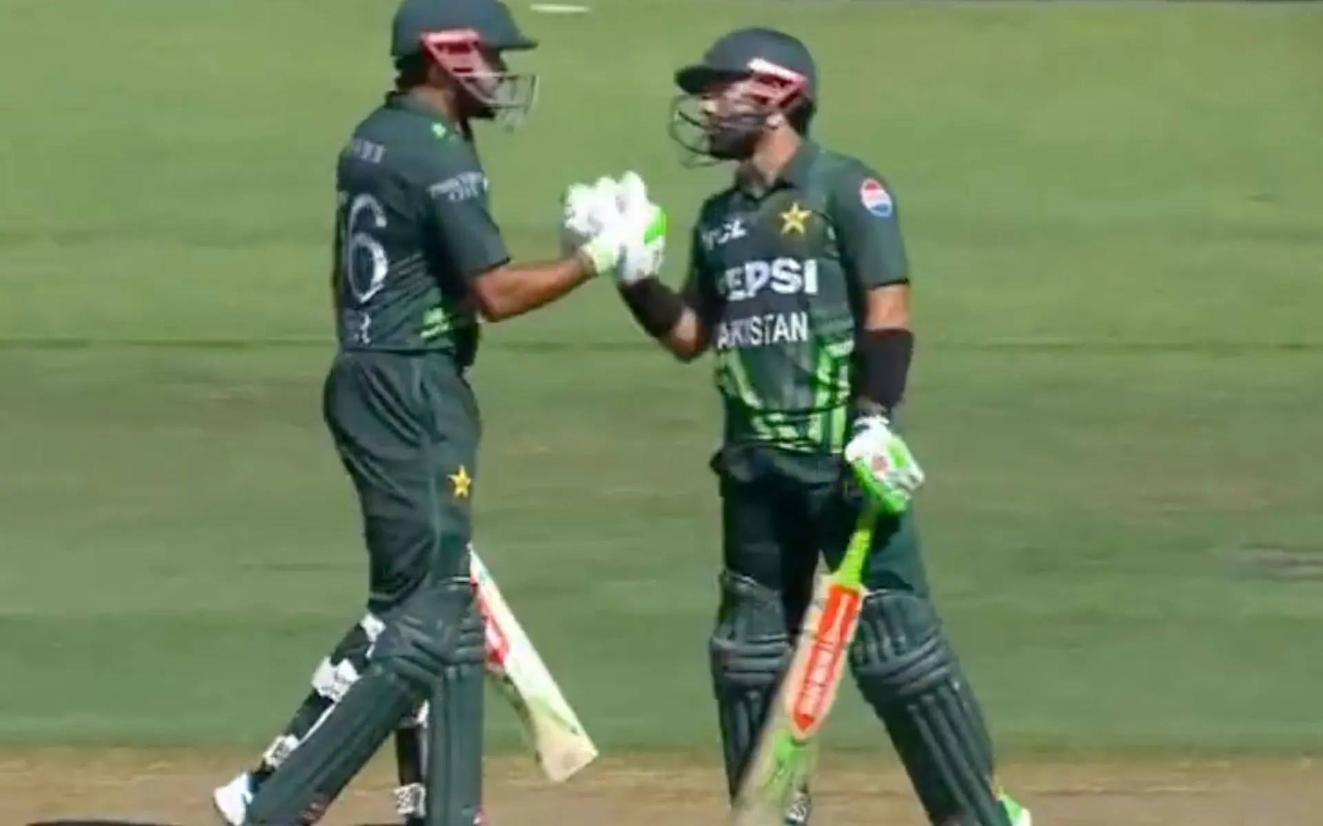 Rizwan congratulating Babar [Source: @gavaskar_theman/X.Com]