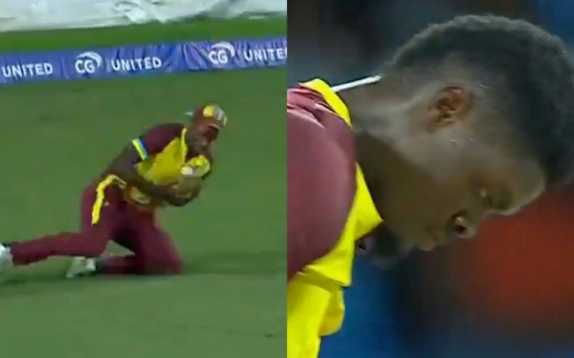 Justin Greaves took a brilliant catch off Joseph's bowling in 3rd T20I vs Bangladesh [Source: @gavaskar_theman/x.com]