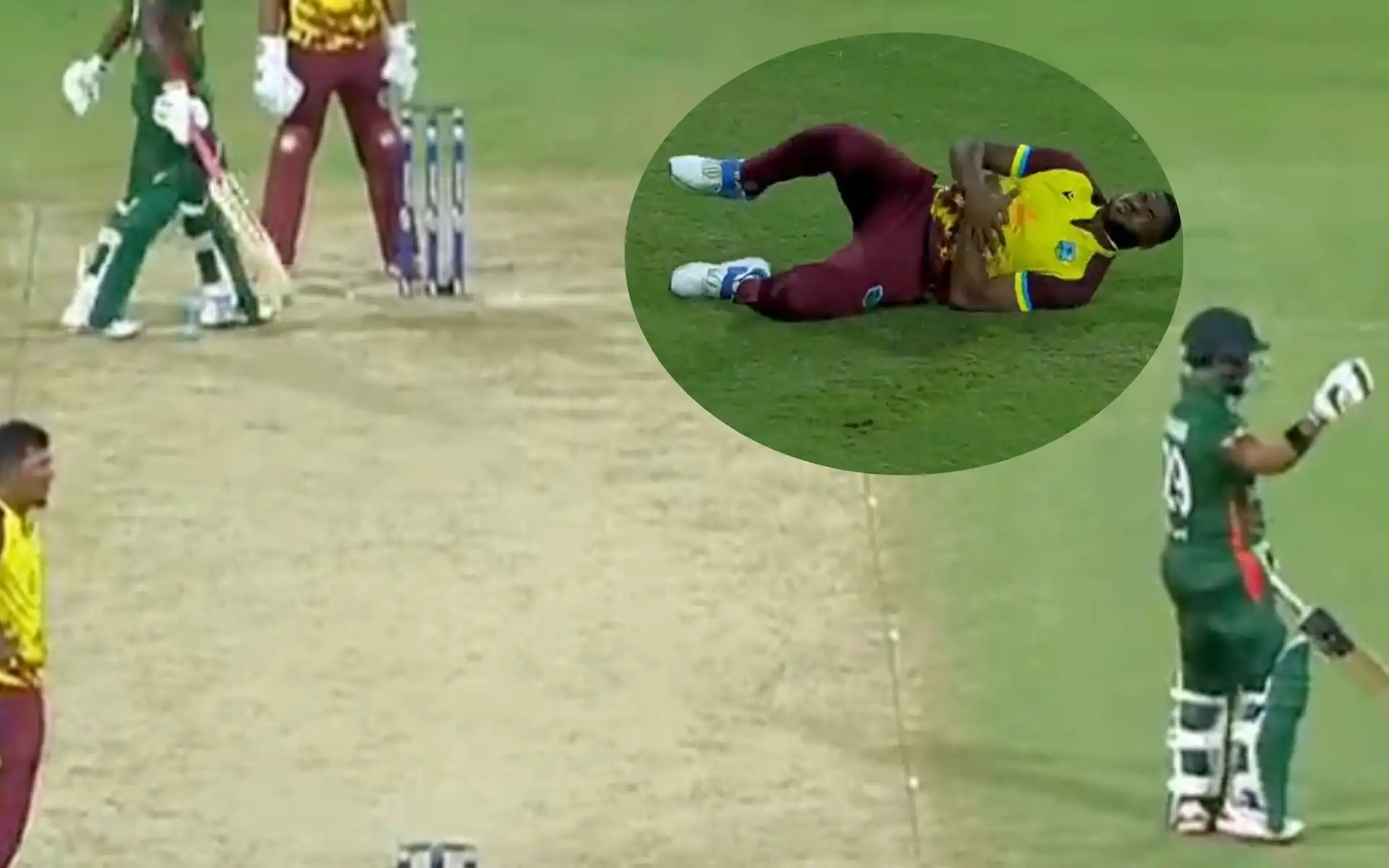 Jaker Ali refused to run after Obed McCoy got injured during the 3rd T20I [Source: @gavaskar_theman/x.com]