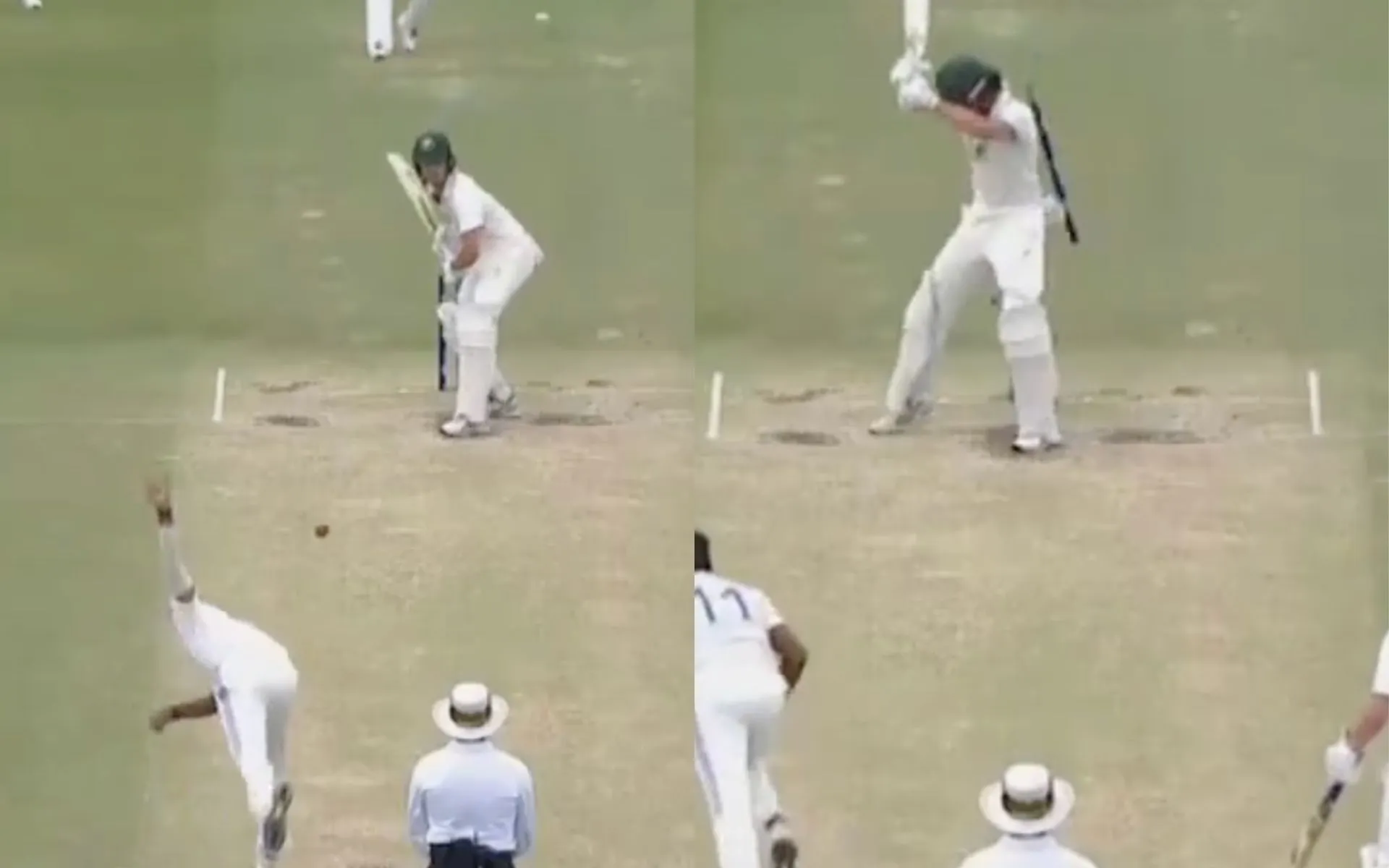 Konstas knocked over by Mukesh Kumar [Source: @stevesmith50/X.Com]
