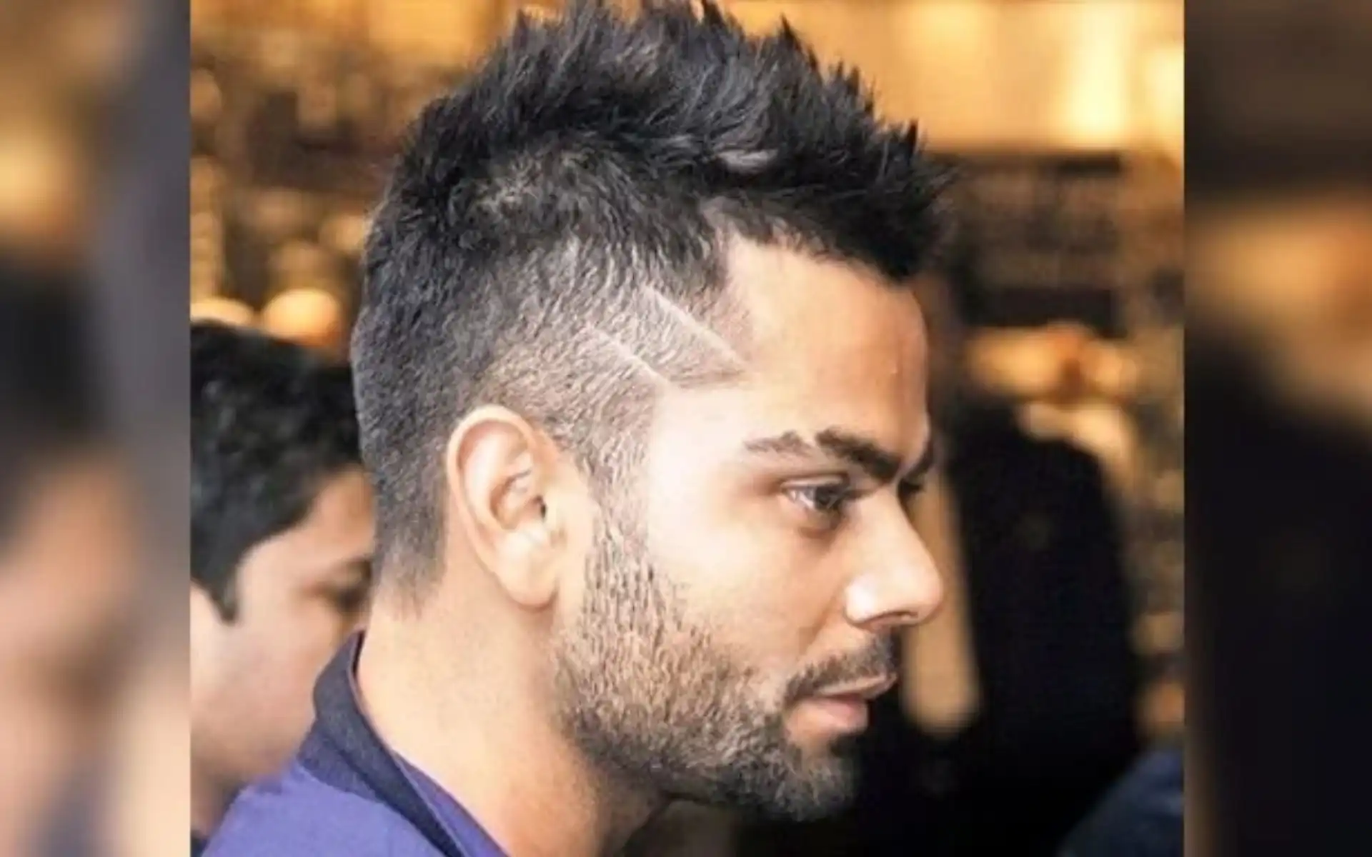 Virat Kohli, Short fade cut with lines haircut [Source: zoylee]