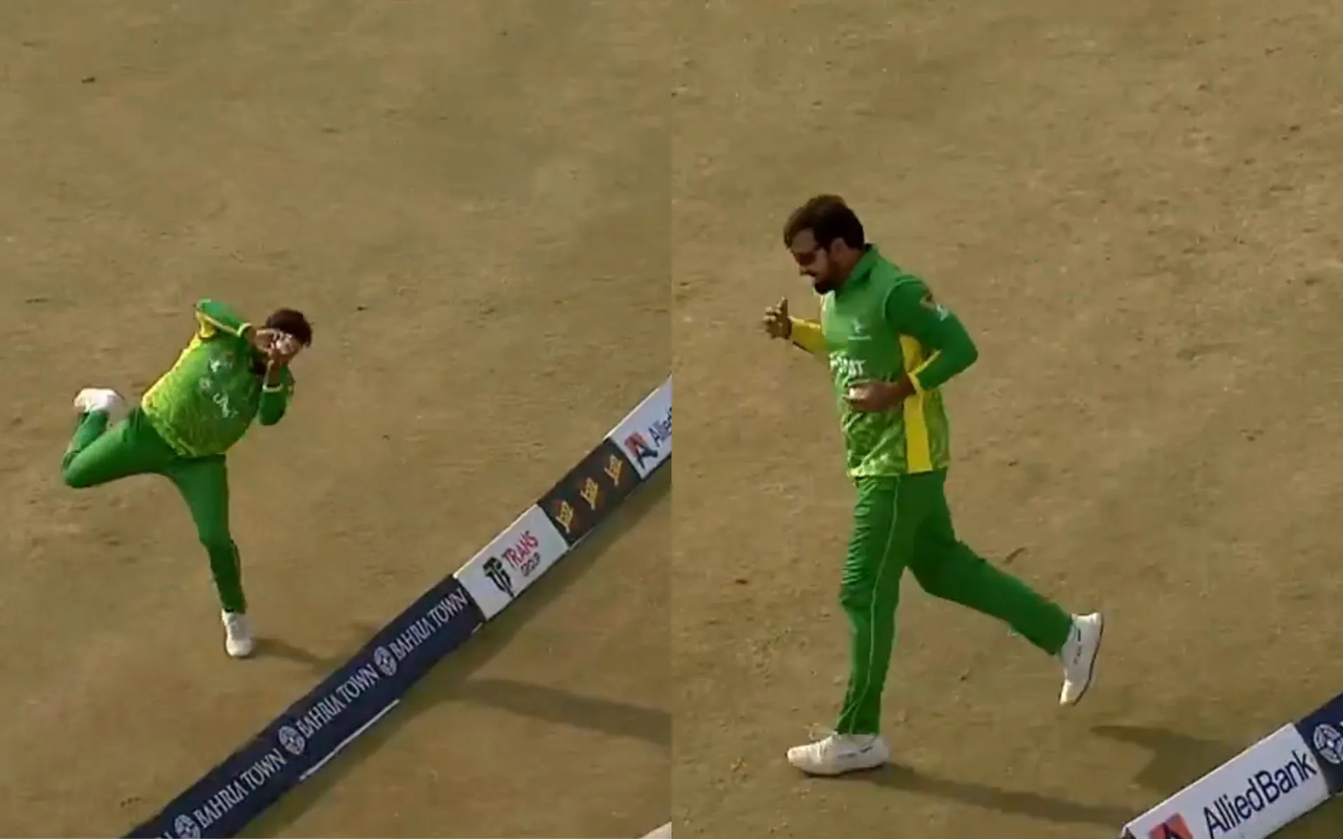 Iftikhar Ahmed ends Rizwan's stay with an excellent grab (Source: @championscuppcb/X)