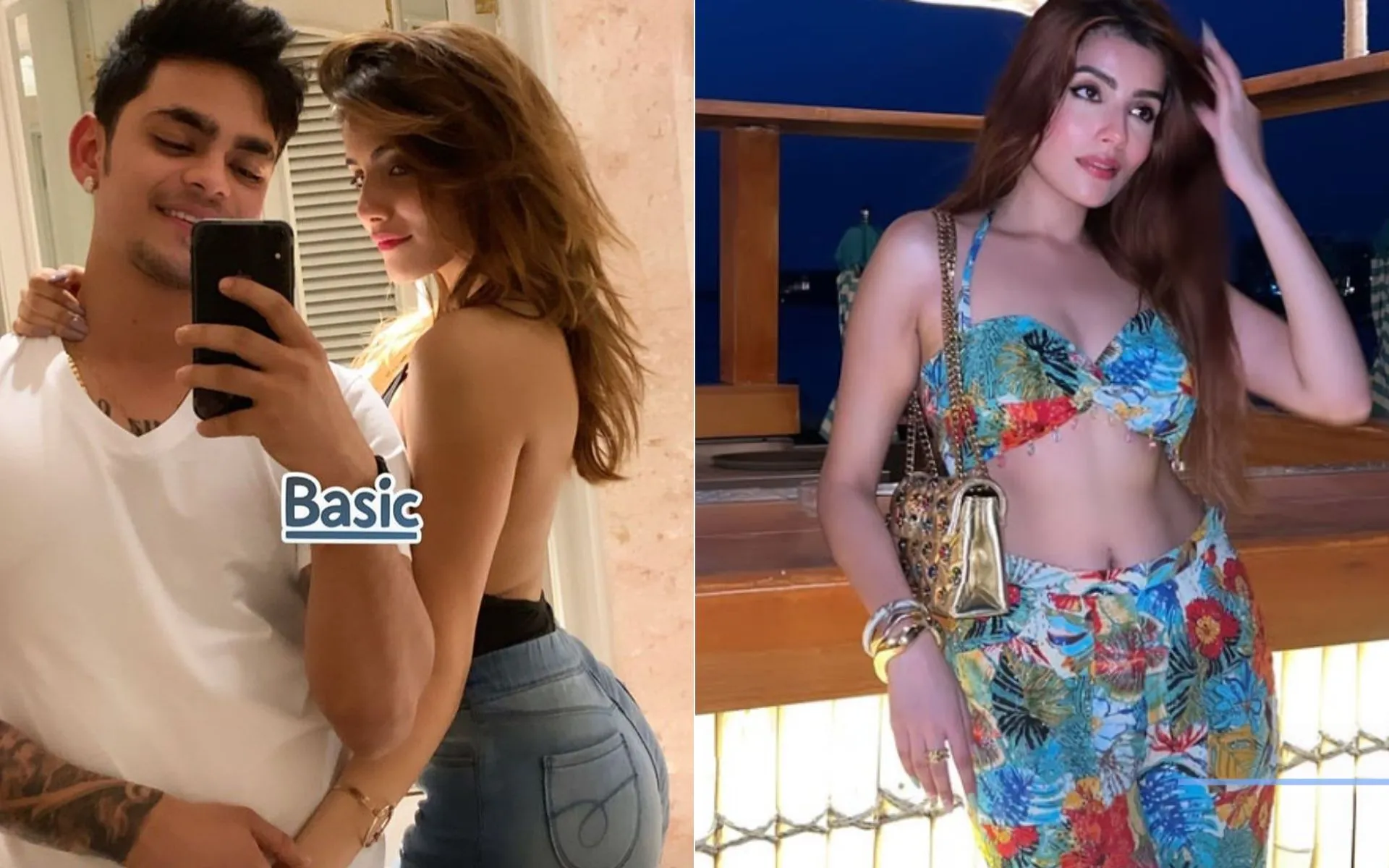 Ishan Kishan’s Girlfriend, Aditi Hundia [Source: @ThanujanUK/x.com, @aditihundia/instagram.com]