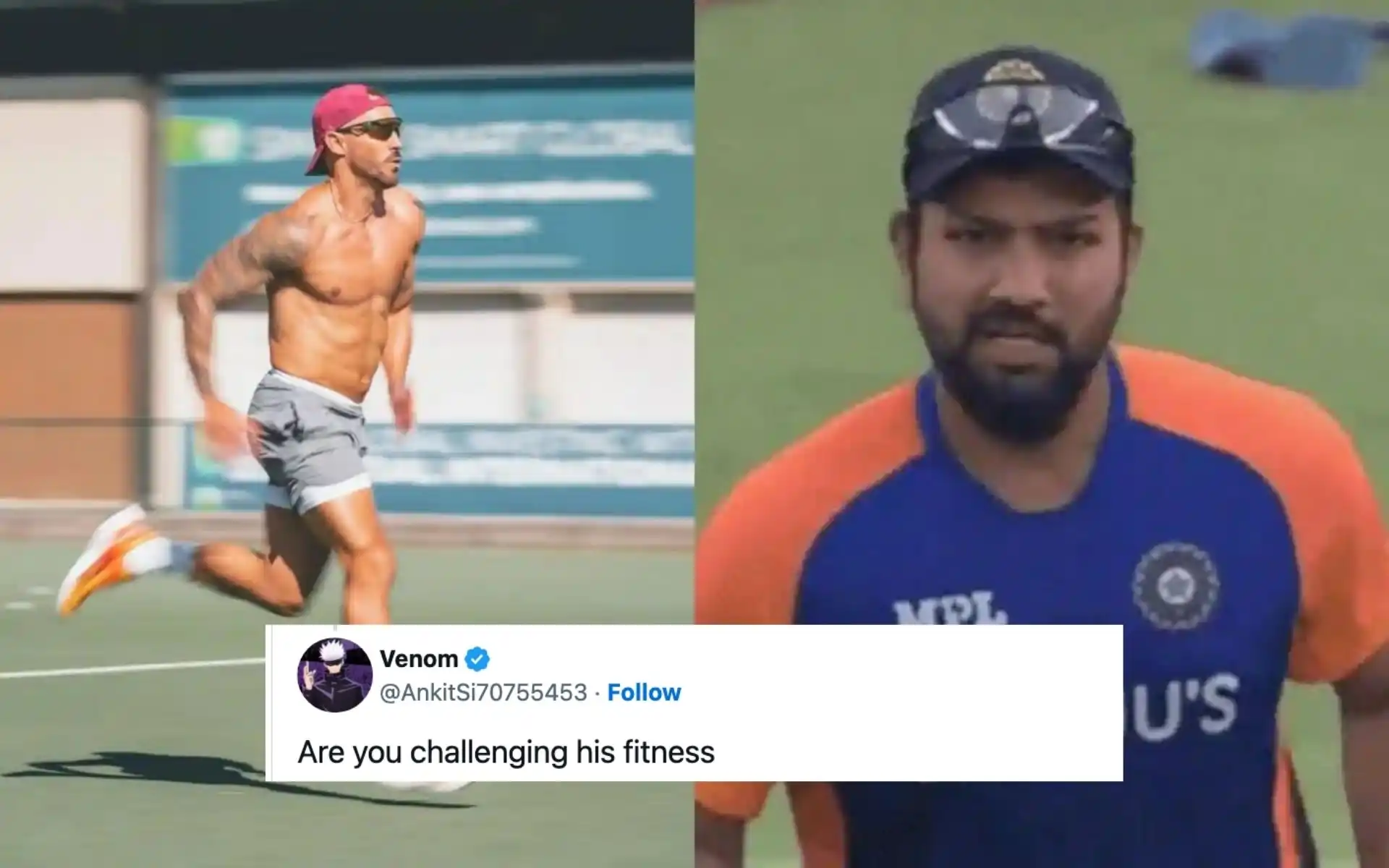 Rohit Sharma trolled over fitness [Source: CricCrazyJohns, @AnkitSi70755453/X.com]