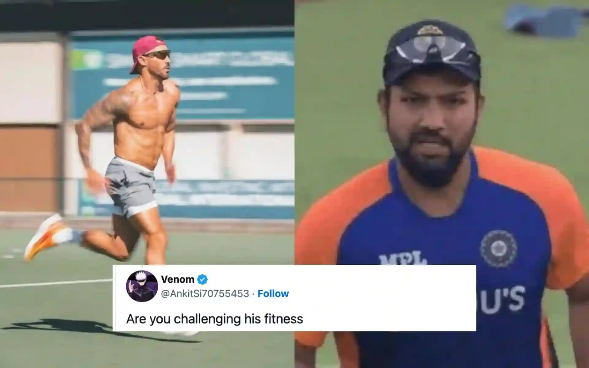 Rohit Sharma trolled over fitness [Source: CricCrazyJohns, @AnkitSi70755453/X.com]