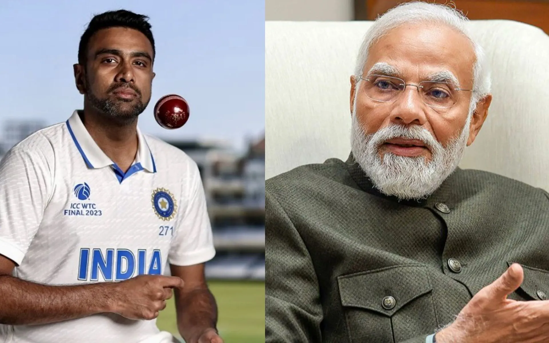PM Modi pays tribute to R Ashwin [Source: @IndianTechGuide/X.com and @TanaysinghT/X.com]