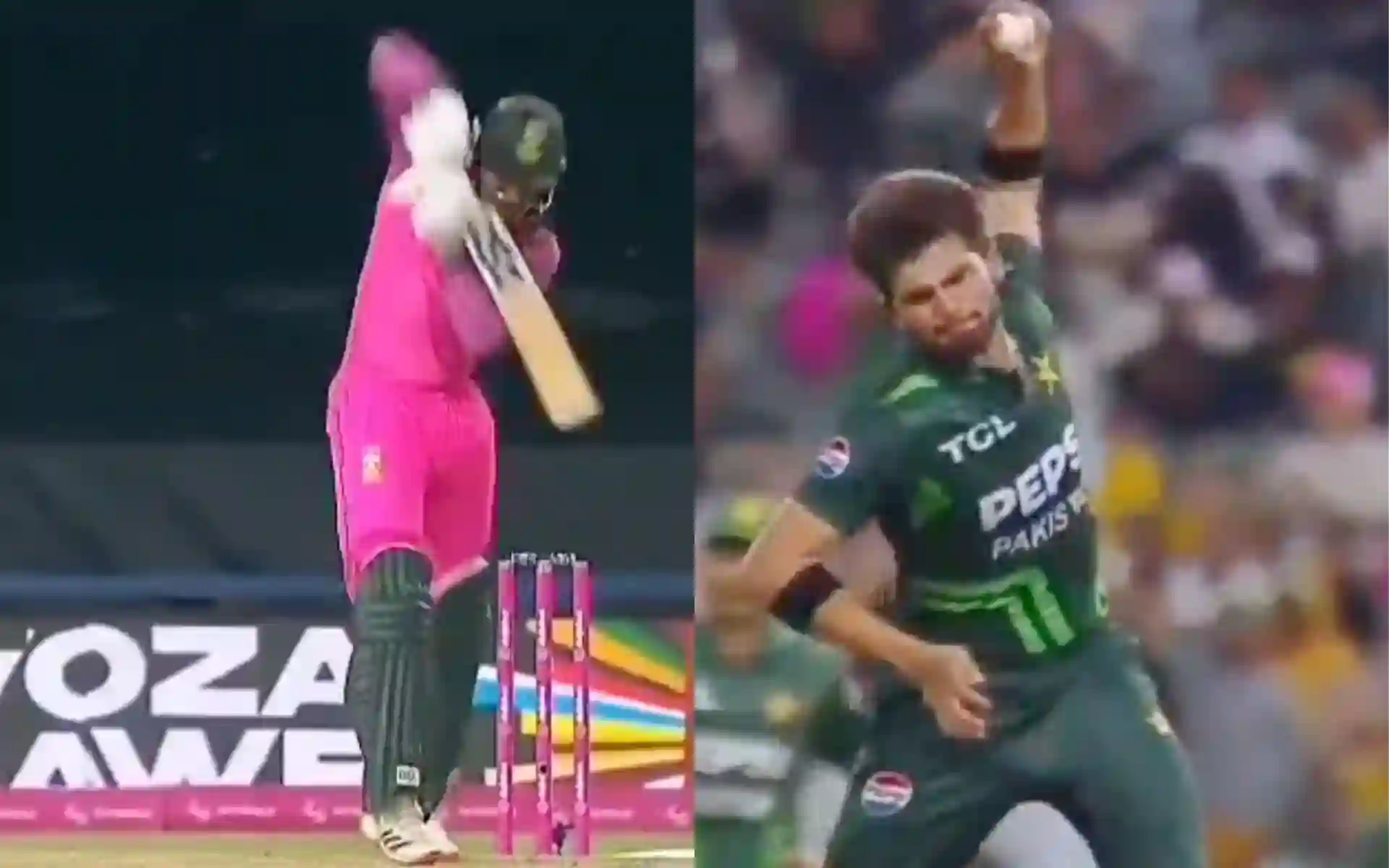 Shaheen Afridi gives angry send off to de Zorzi [Source: @cricketandstuff/X.Com]
