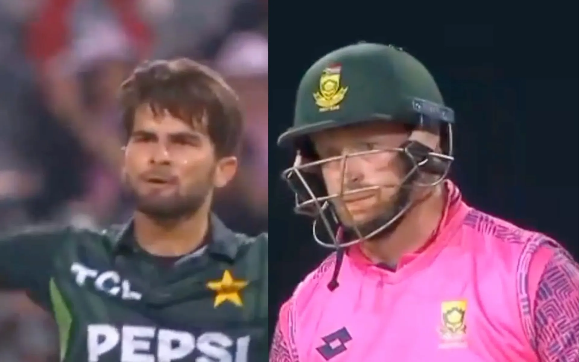 Klaasen face off with Shaheen [Source: @notyour_kainat3/X.Com]
