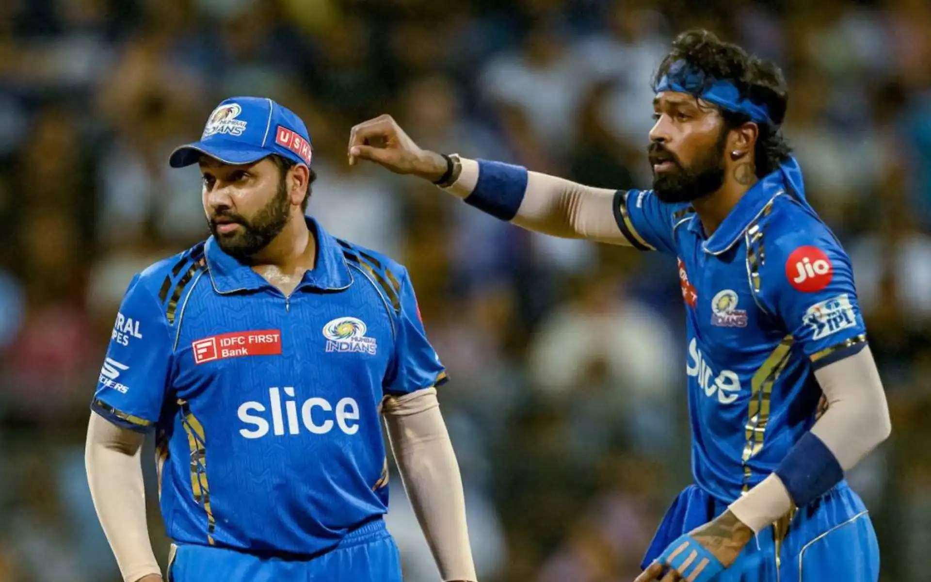 Rohit Sharma and Hardik Pandya for MI [Source: @CricCrazyJohns/x.com]