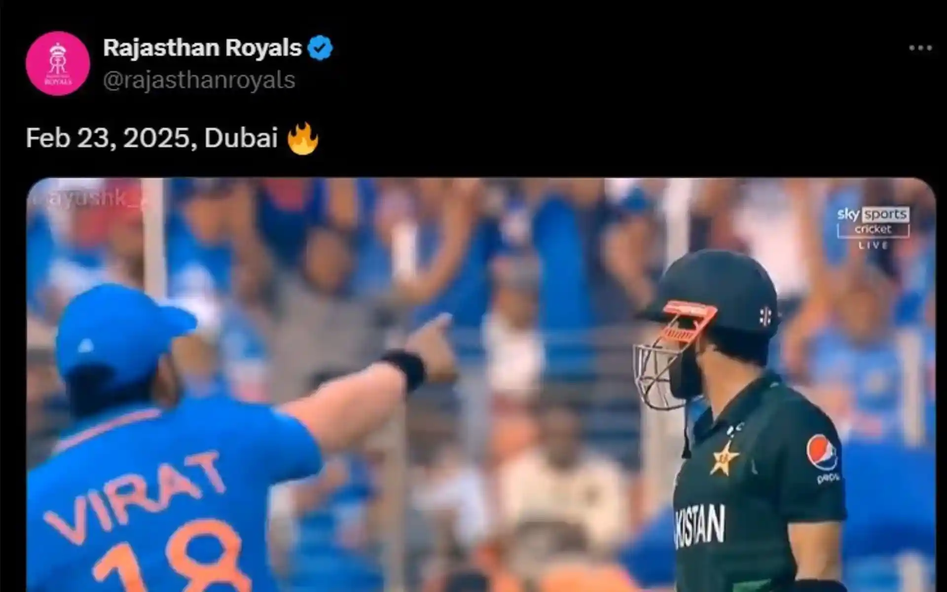 Rajasthan Royals Mock Mohammad Rizwan After India Vs Pakistan CT Schedule Confirmation