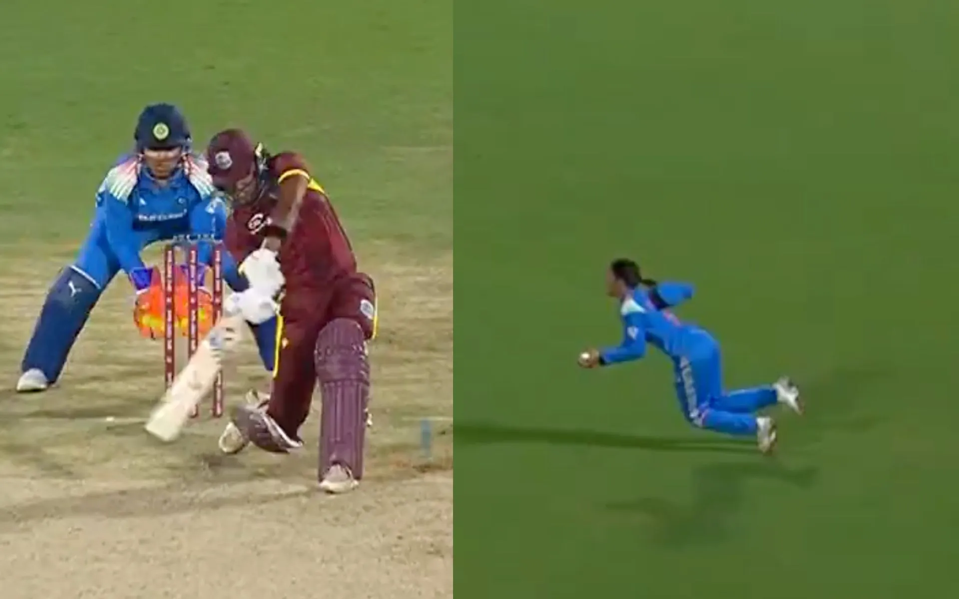 Rodrigues grabbed a stunner [Source: @BCCIWomen/x.com]