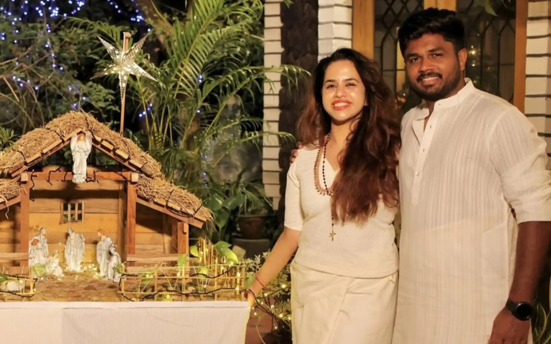 Sanju Samson celebrates Christmas with wife [Source: @CricCrazyJohns/X.com]