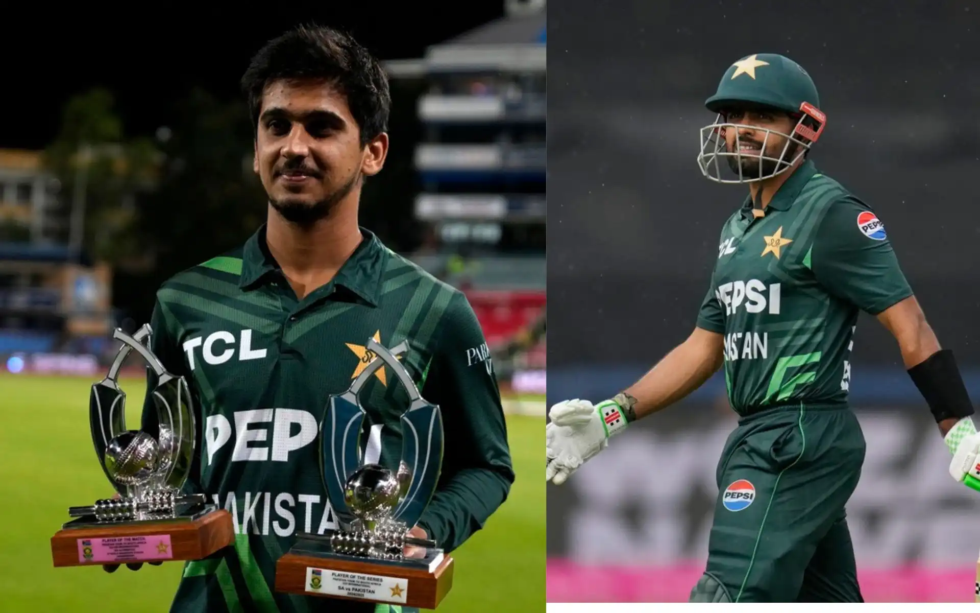 Saim Ayub and Babar Azam (Source:@AP)