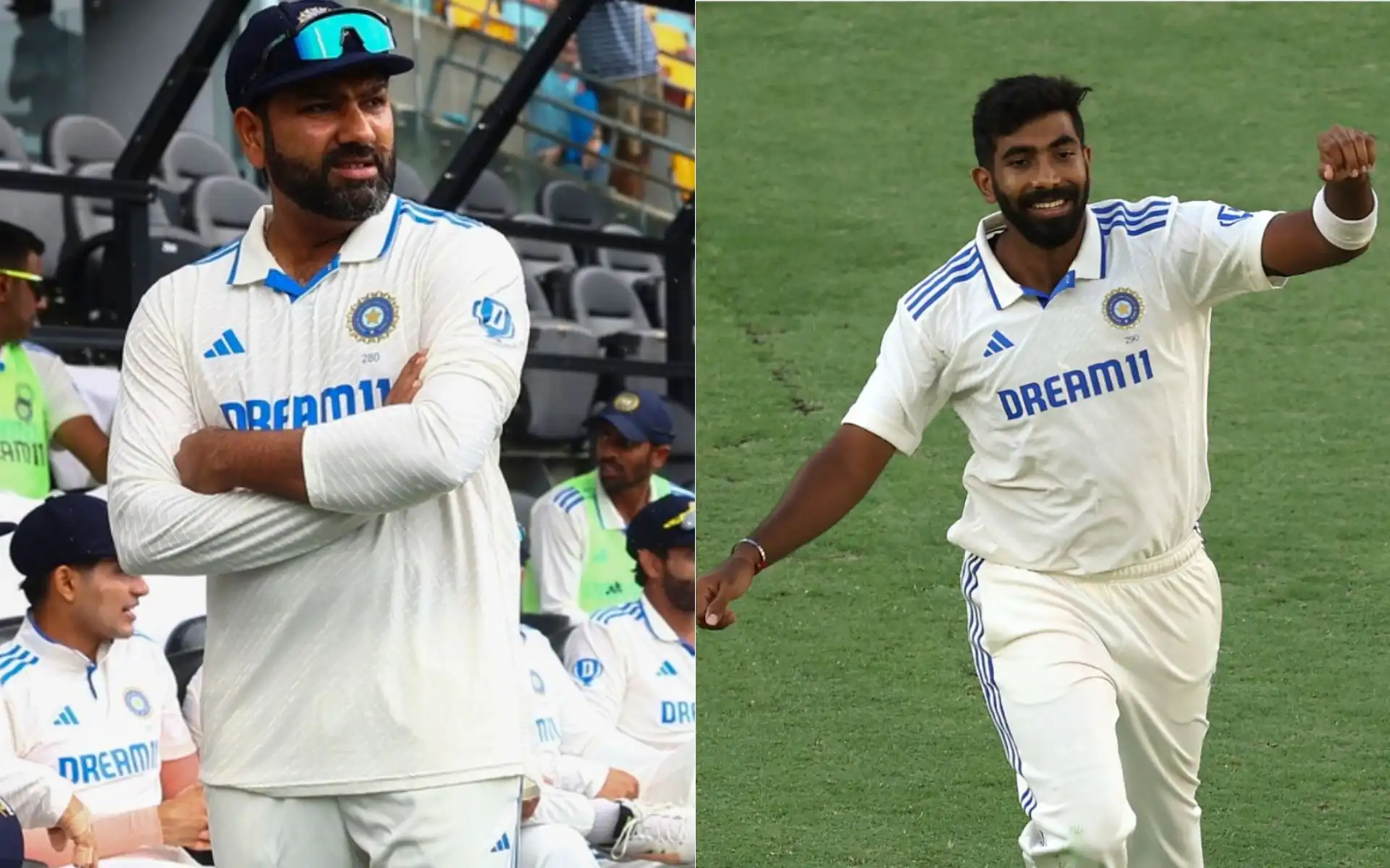 Rohit Sharma and Jasprit Bumrah [Source: AP, @ICC/x]