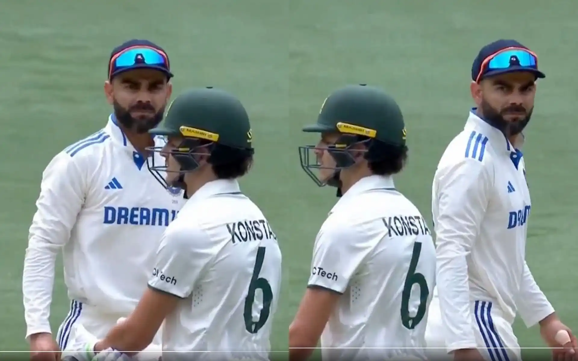 Virat Kohli's stare at Konstas [Source: @gavaskar_theman/X]