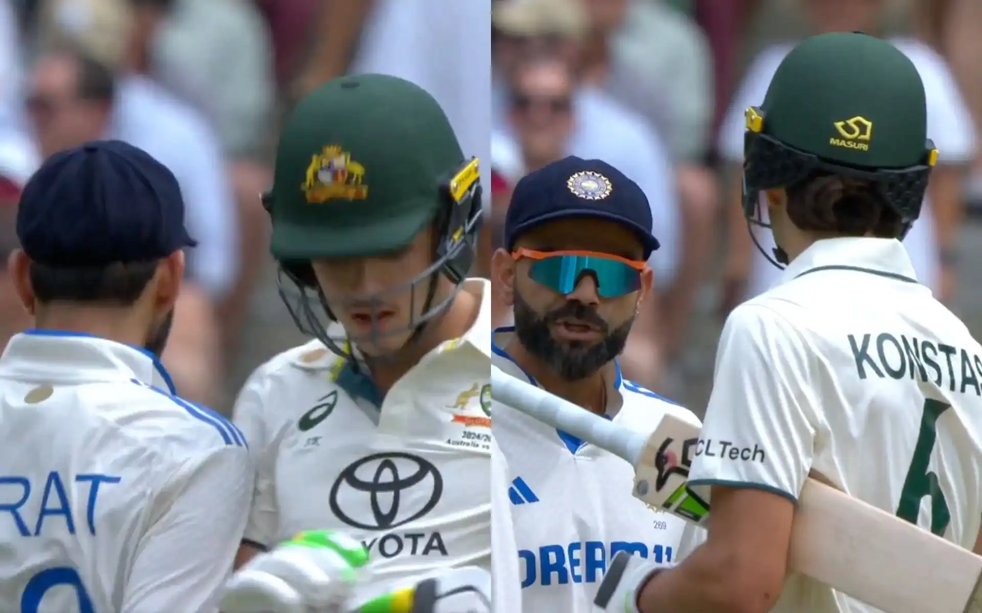Kohli shouldered Sam Konstas in MCG Test [Source: @mufaddal_vohra/X]