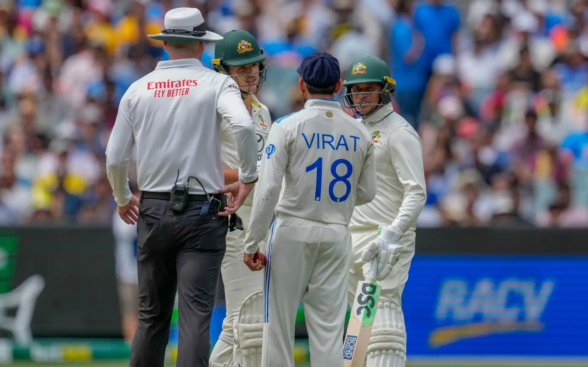 Virat Kohli targets Sam Konstas at the MCG. [Source: AP Photos]