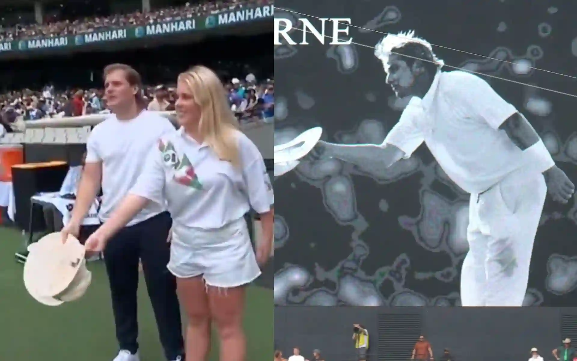 Shane Warne given tribute [Source: @debasissen/X.Com]

