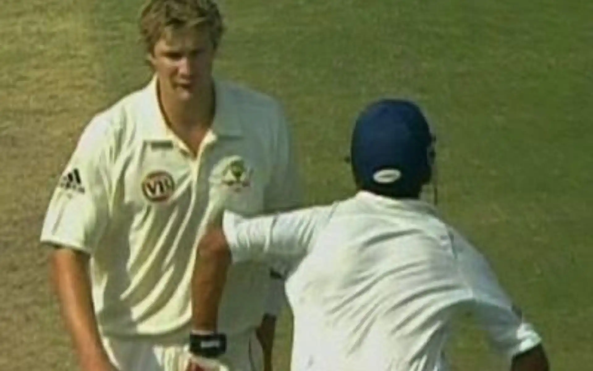 Gautam Gambhir elbows Shane Watson in 2008 Test [Source: @ImJohnnyBravo13/X.com]