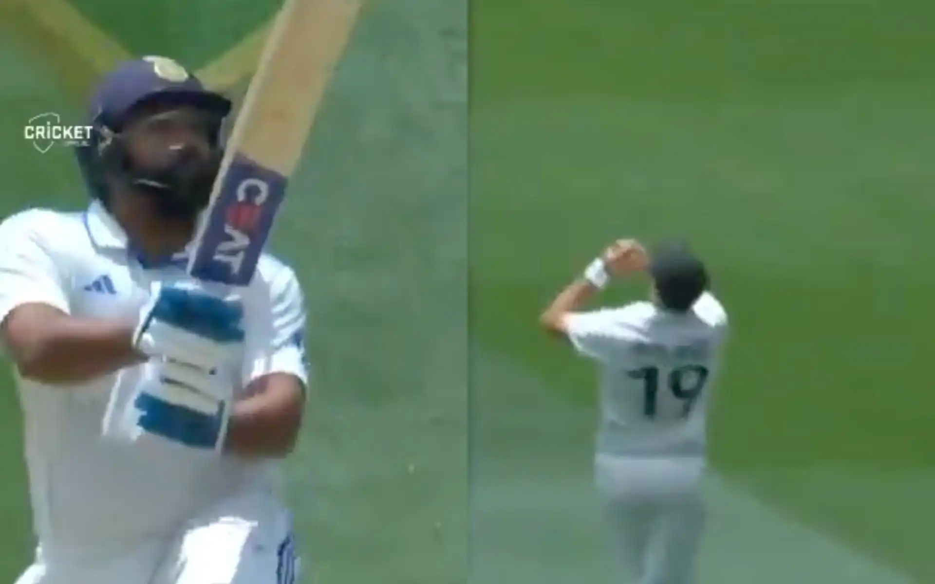 Pat Cummins removes Rohit Sharma [Source: @cricketcomau/X.com]