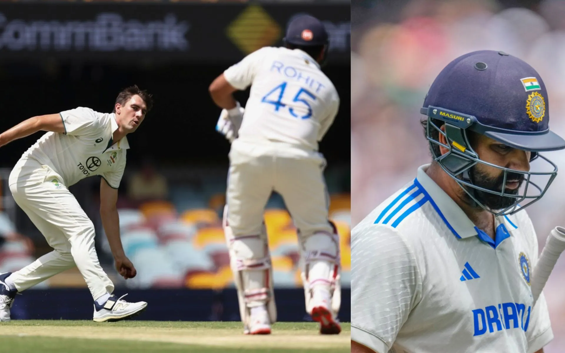Rohit Sharma has struggled against Pat Cummins in Tests (Source: AP Photos)