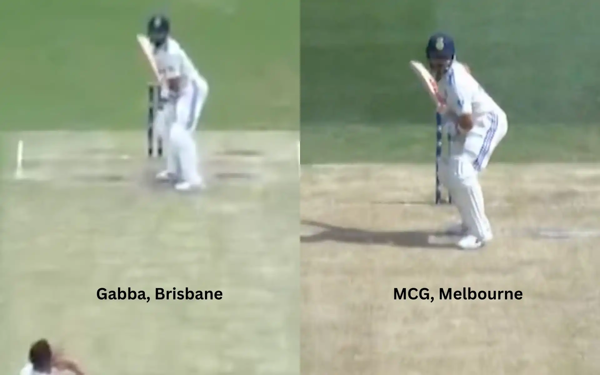 Comparison of Kohli's stance in Gabba and Melbourne Test [Source: OneCricket]