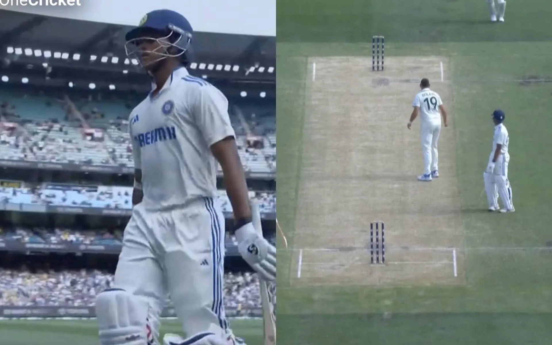Jaiswal was run-out Vs Australia [Source: @OneCricketApp/X.Com]