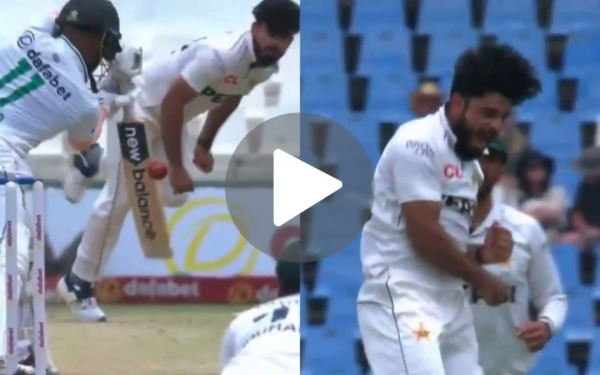 [Watch] Aamir Jamal Throws Punches; Roars After Bagging Bavuma As Rizwan Does The Rest