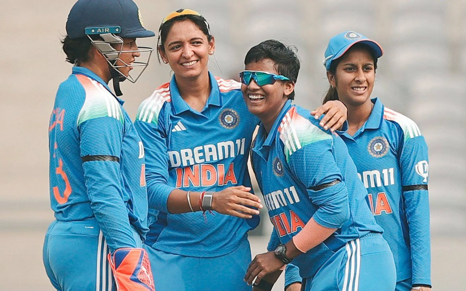 Indian players celebrating a wicket in the third ODI [Source: @BCCIWomen/x]