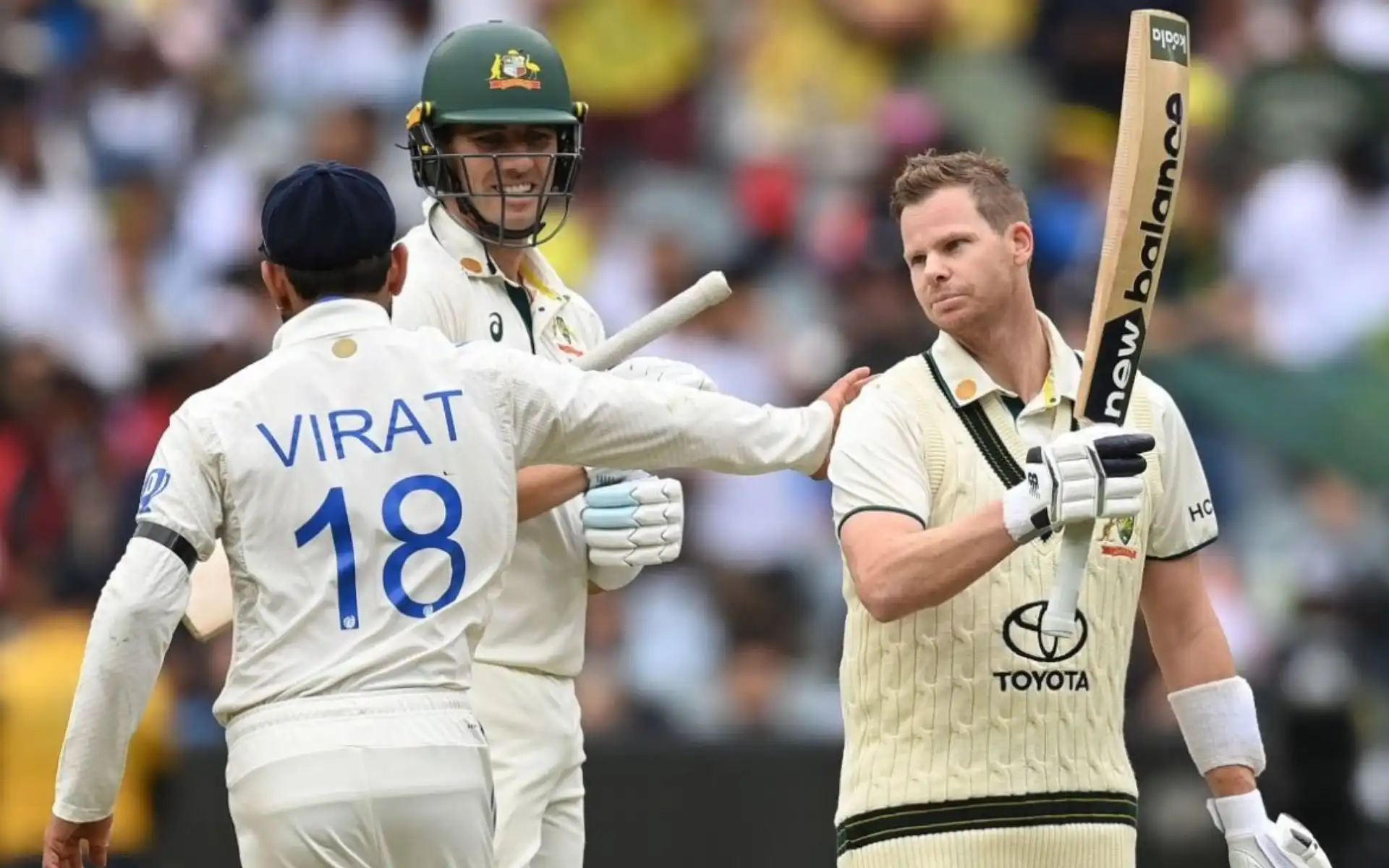 Virat Kohli lauds Steven Smith. [Source: @mufaddal_vohra/X]