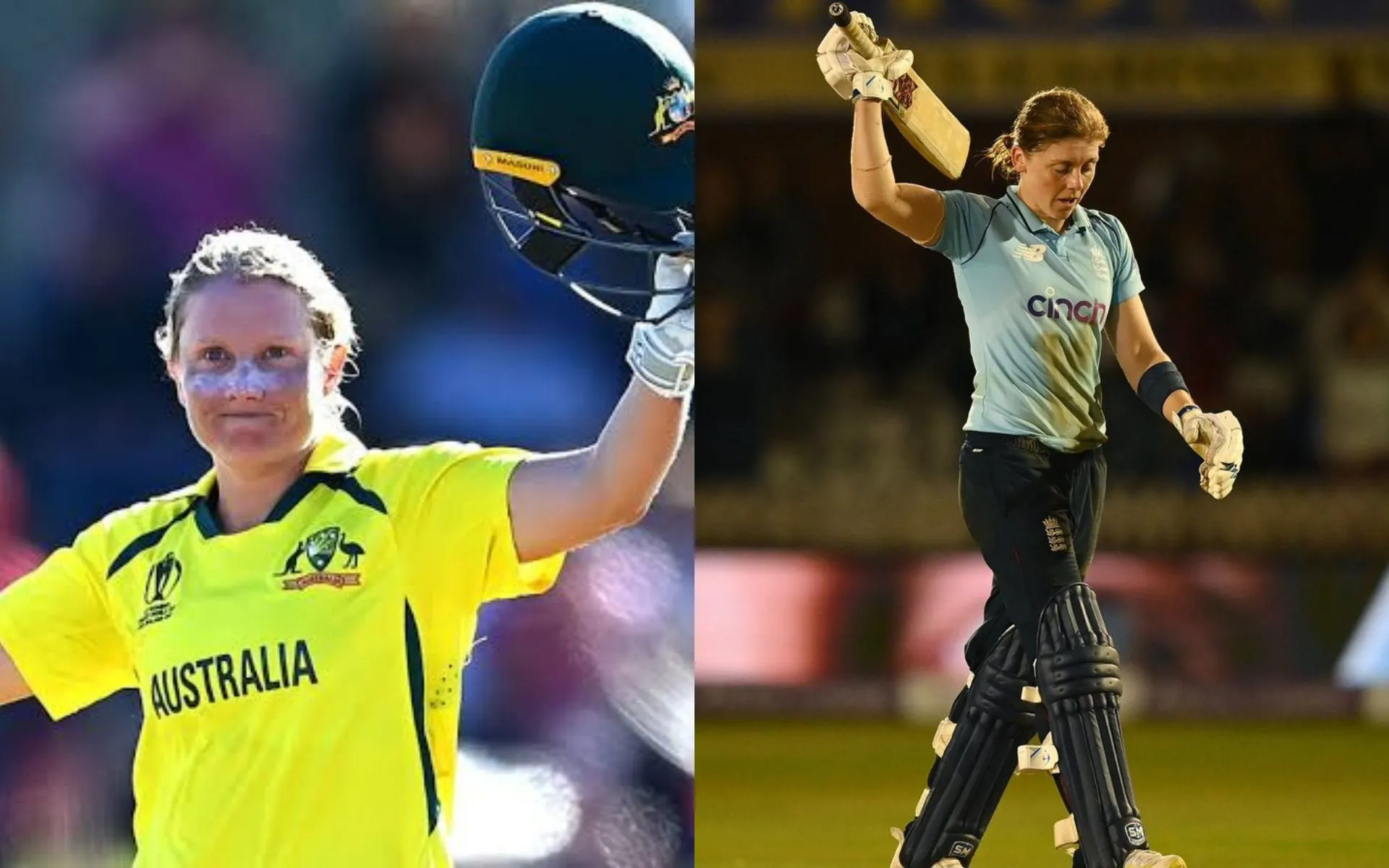 Alyssa Healy and Heather Knight (Source: @mufaddal_vohra/x.com, @HeatherKnight55/x.com)