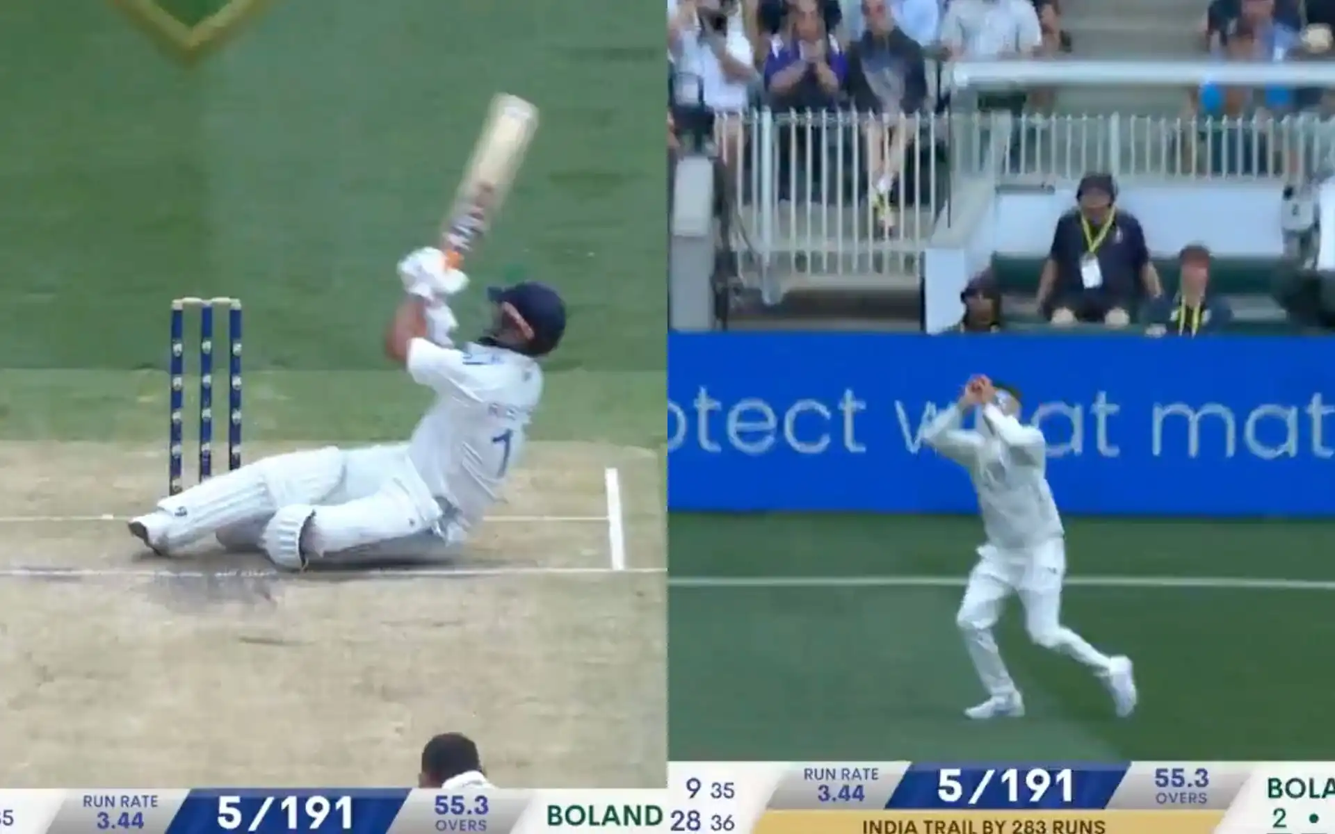Pant was dismissed by Boland [Source: @gavaskar_theman/X]