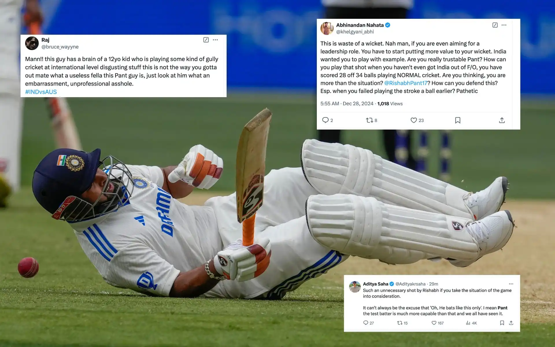 'Awful, Brain Of A 12YO' - Rishabh Pant Receives Frustrated Vent Out Anger After Immaturity