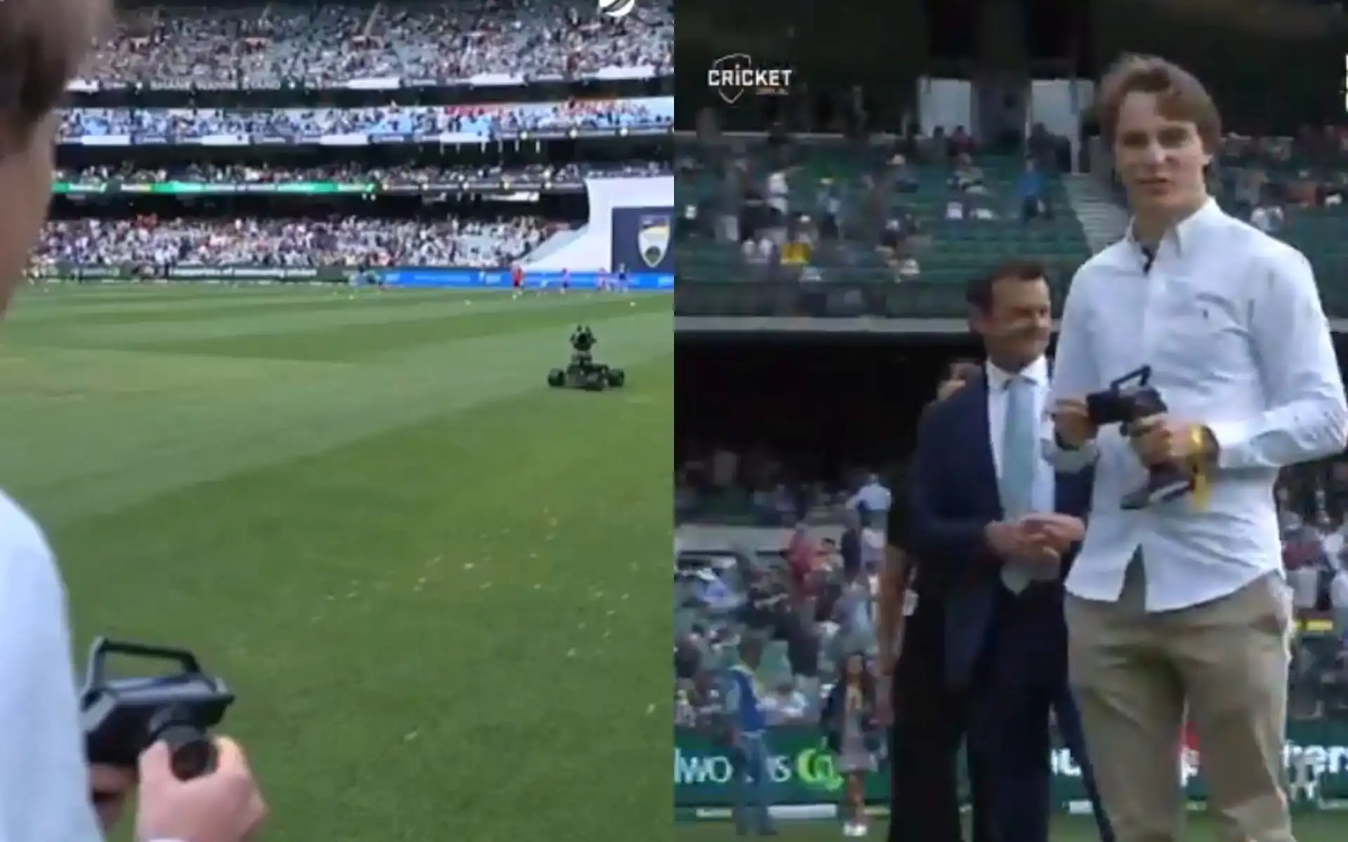 Oscar Piastri at the Melbourne Cricket Ground (Source: @mufaddal_vohra/x.com)