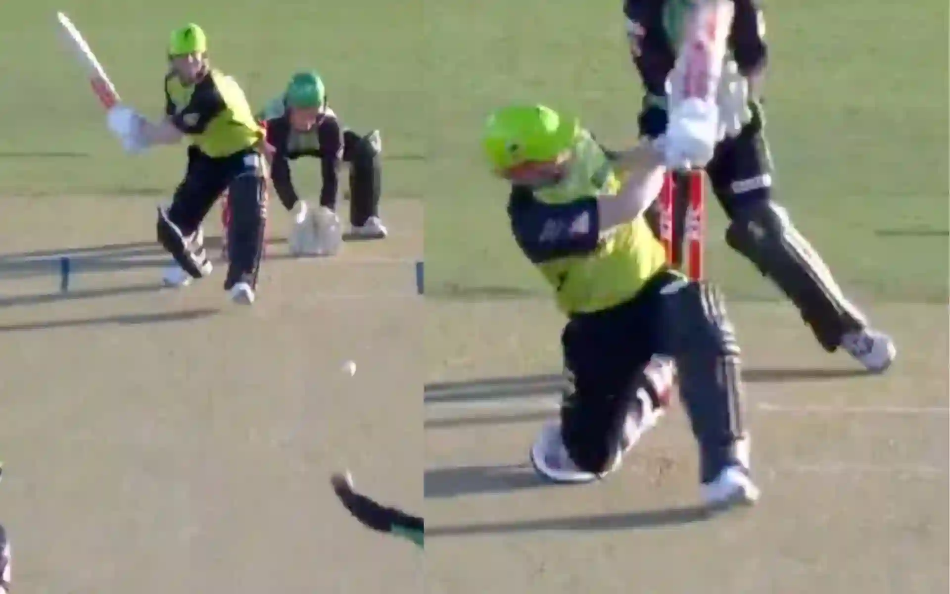 Warner smacked a switch-hit six [Source: @BBL/X.COM]

