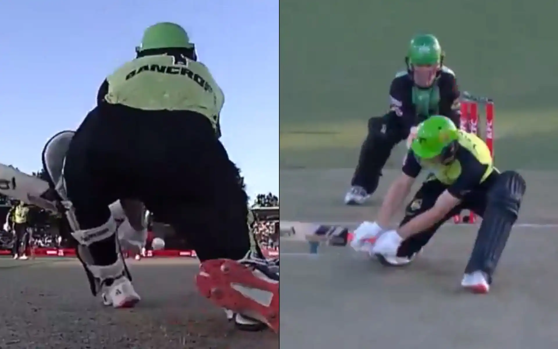 Cameron Bancroft was bowled out with a nutmeg from Usama Mir in BBL [Source: @BBL/X.com]