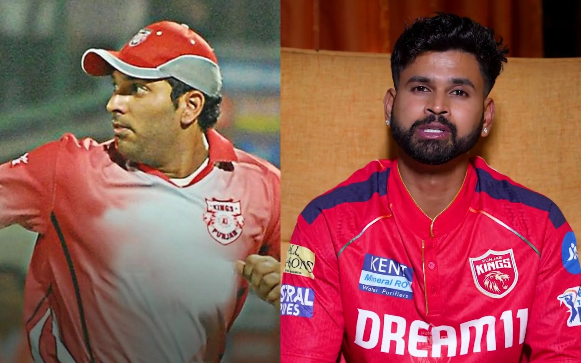 Yuvraj Singh & Shreyas Iyer [Source: @PunjabKingsIPL, @Saabir_Saabu01/x.com]