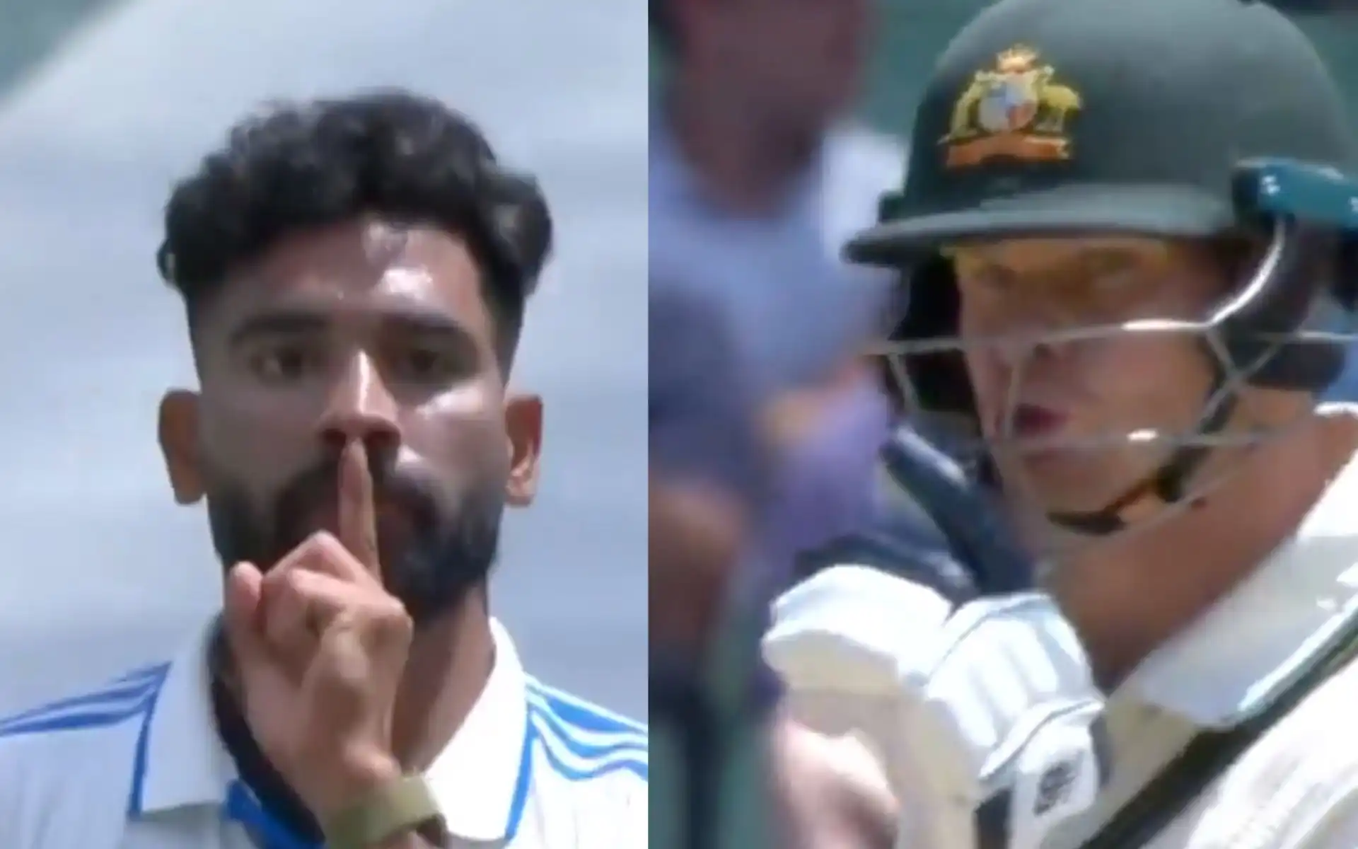 Mohammed Siraj and Steve Smith [Source: @cricketcomau/x.com]