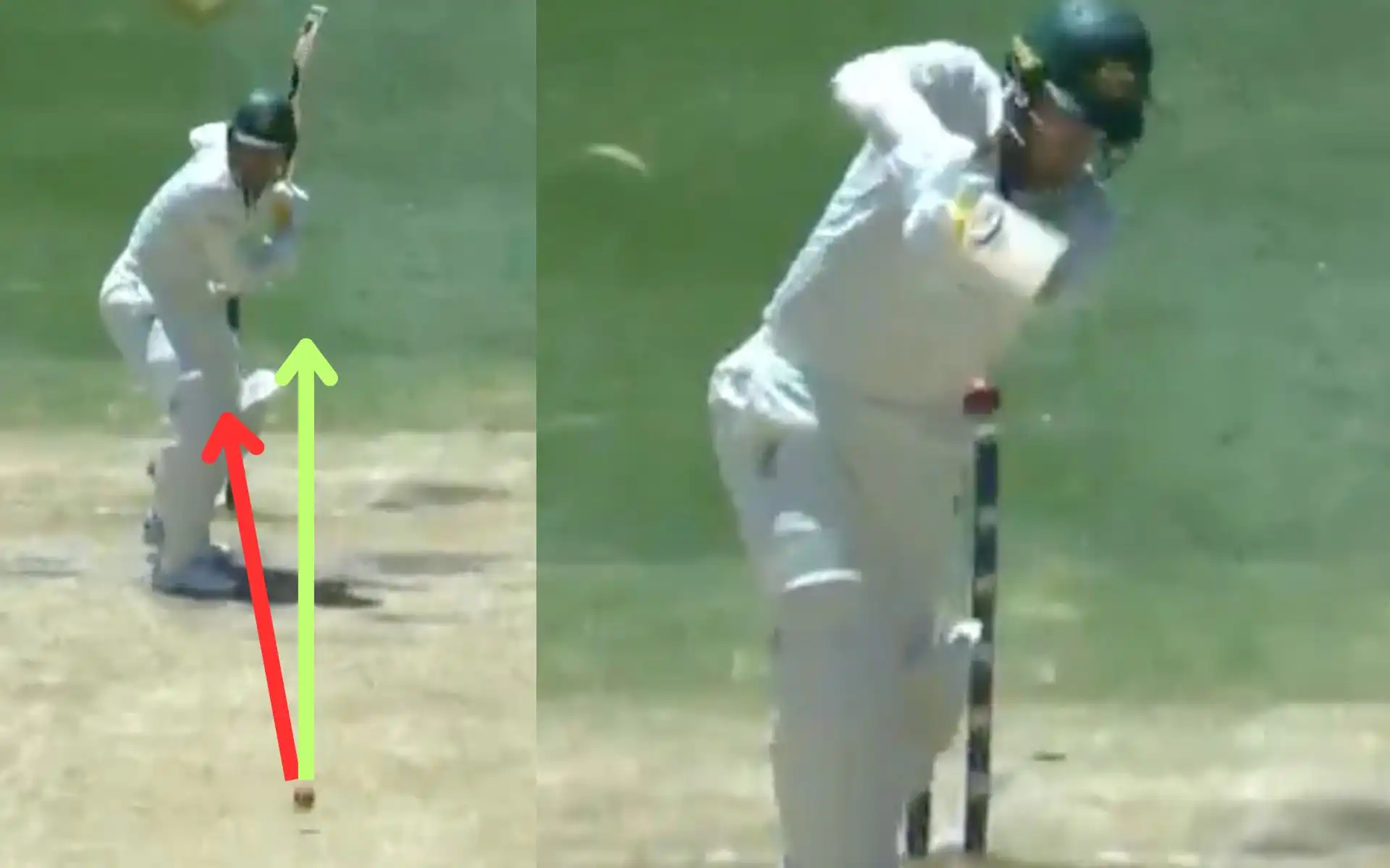 Alex Carey Was dismissed by a brilliant ball from Jasprit Bumrah [Source: @PradeepK51645/x.com]