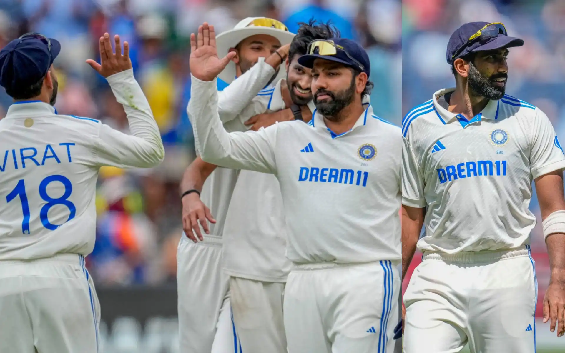 Virat Kohli, Rohit Sharma and Jasprit Bumrah [Source: AP Photos]
