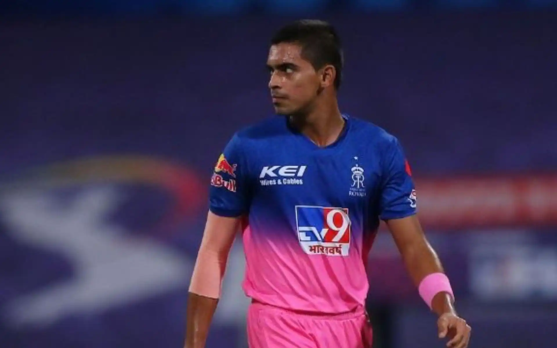 Katik Tyagi in IPL for RR [Source: @PradeepKrish_m/x.com]