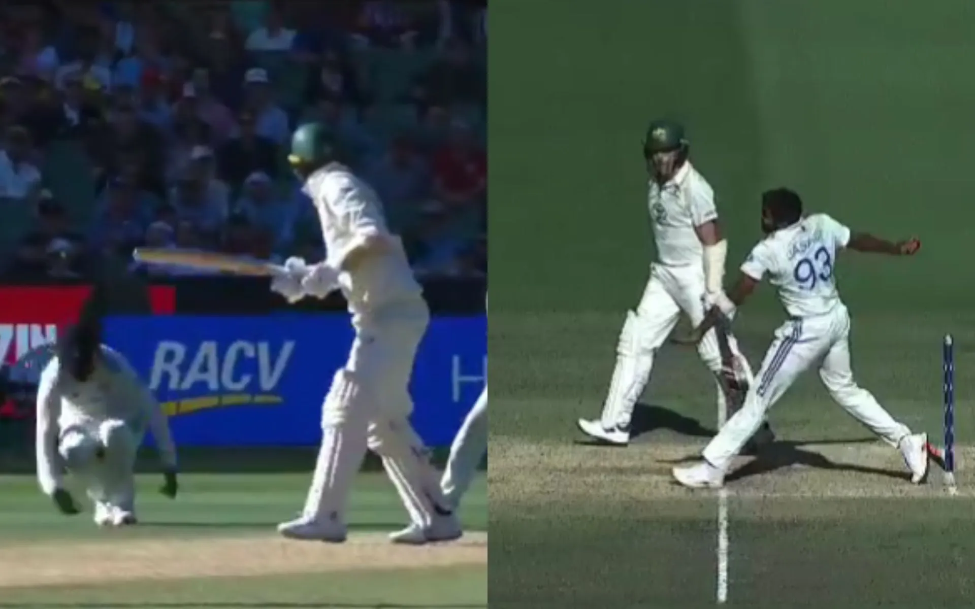 KL Rahul's stunning catch went in vain as Jasprit Bumrah overstepped [Source: @jatin_malu/x.com]