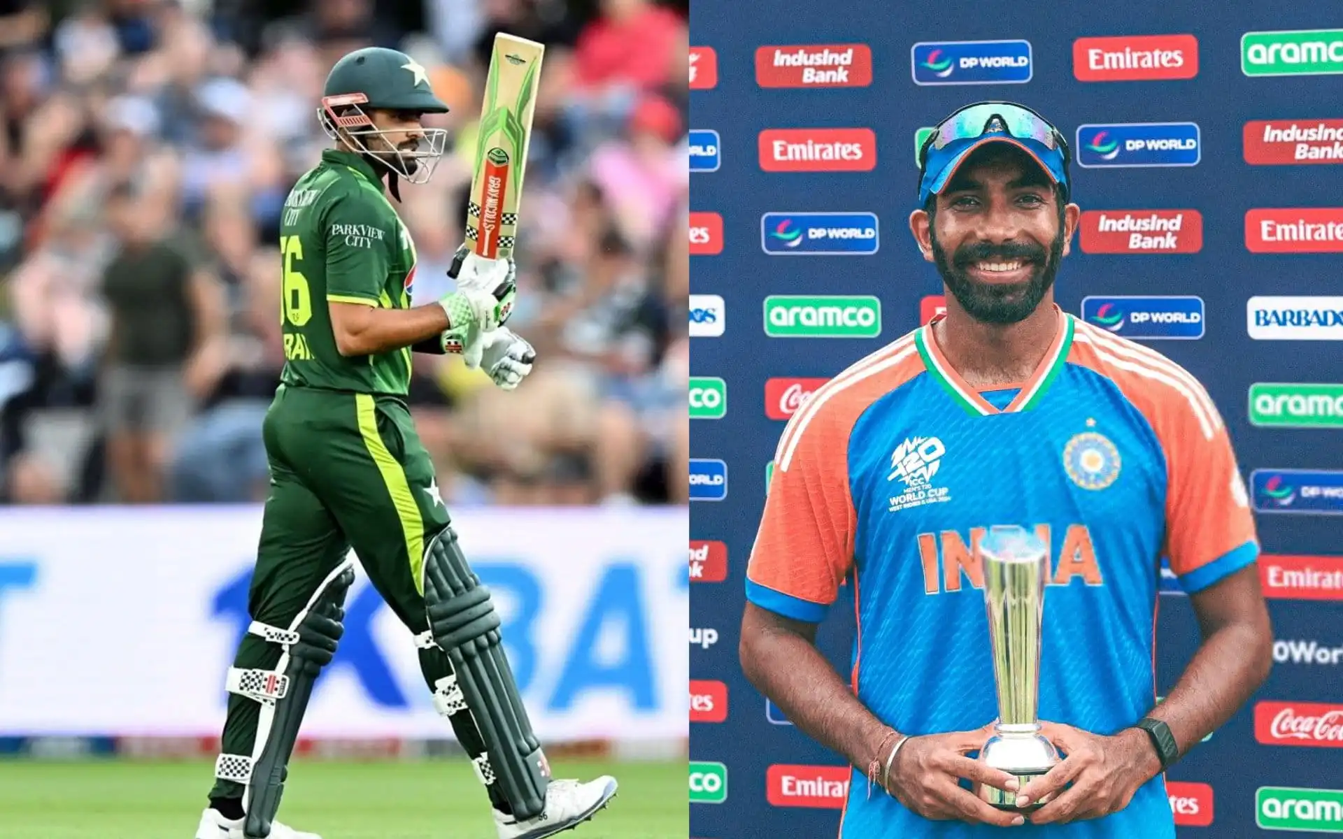 Babar Azam And Jasprit Bumrah- (Source:@Johns/X.com)