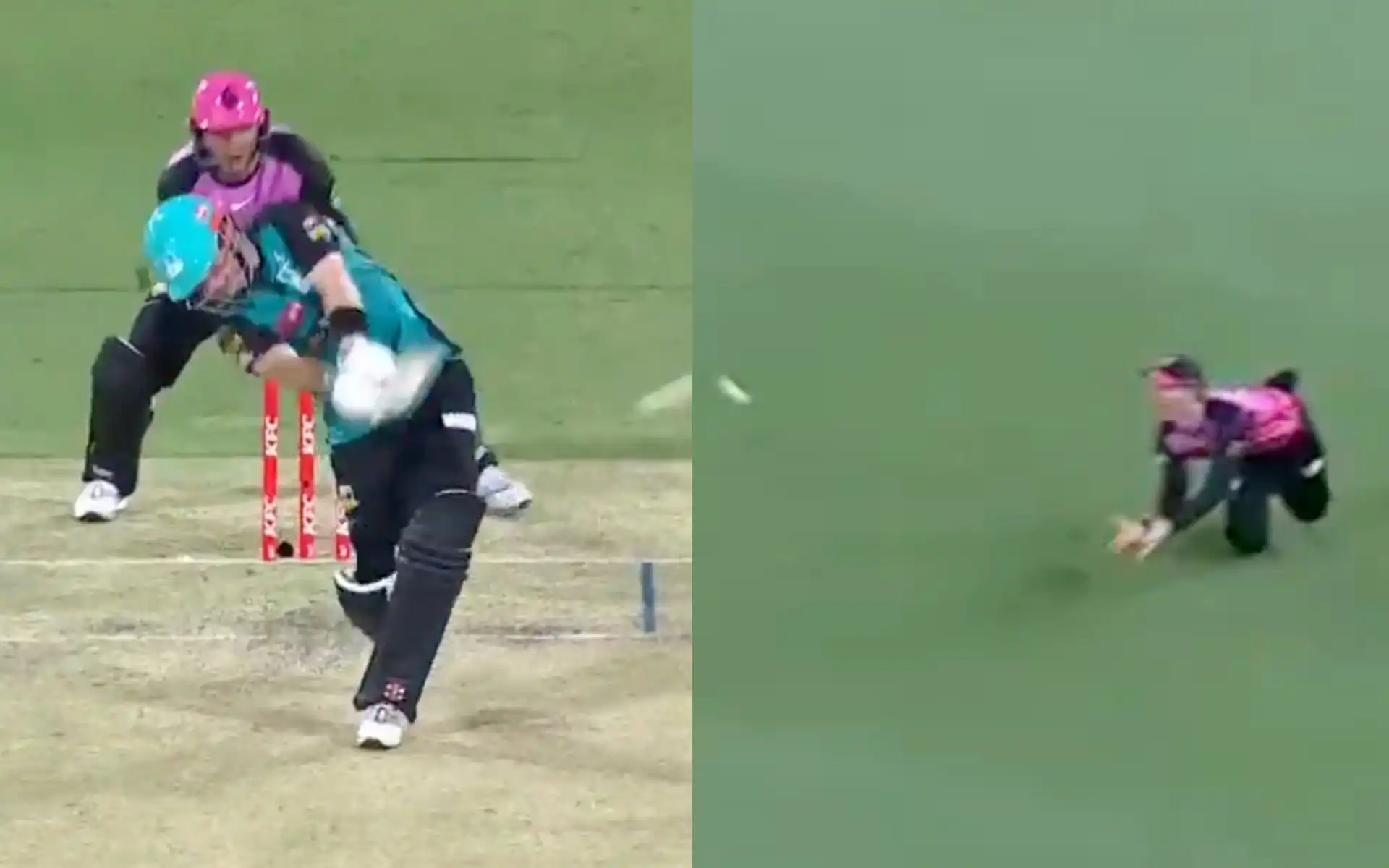 Peirson got dismissed by Jordan Silk's stunning catch (Source: @BBL)