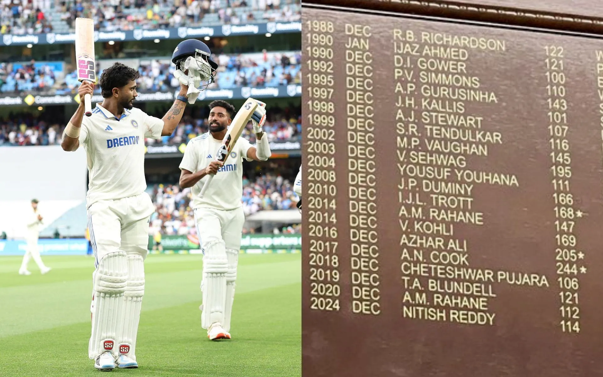 Nitish Reddy etched his name on MCG Honours Board [Source: @ICC/ @NitishKReddy/x.com]