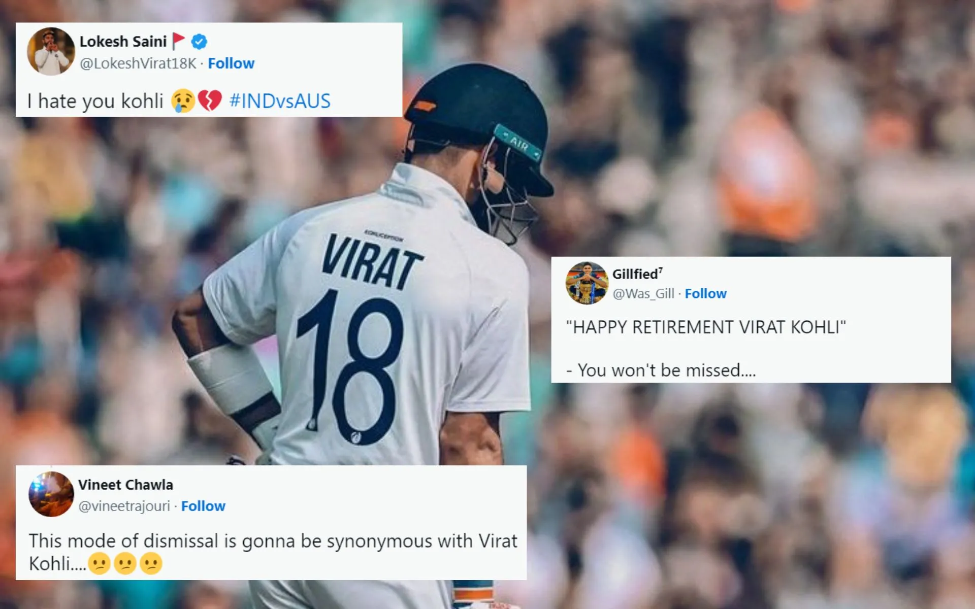 Virat Kohli trolled by fans after MCG slump [Source: @himanshukine/X.com]