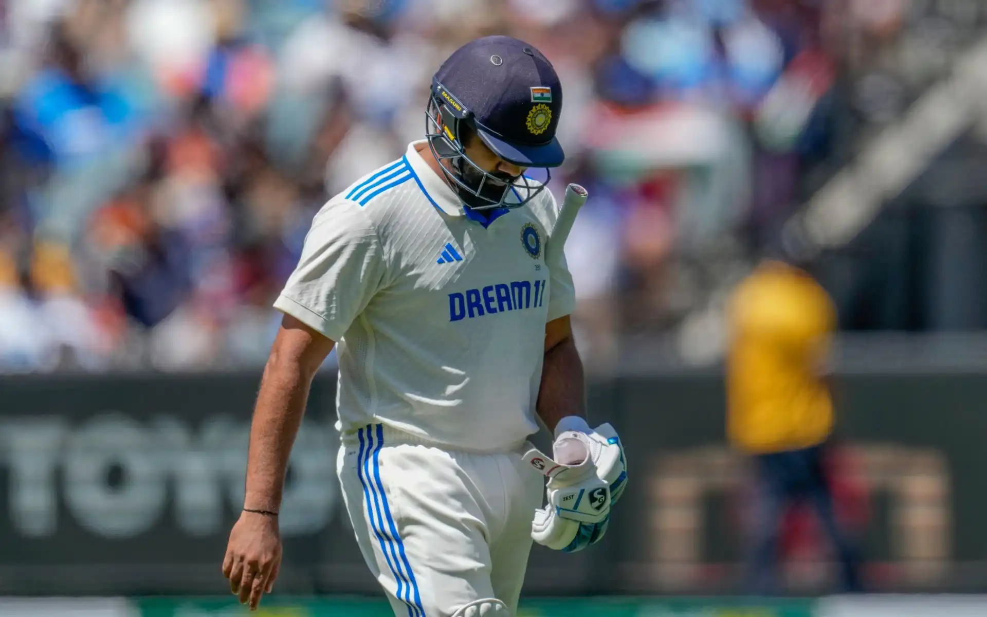 Rohit Sharma after losing his wicket at MCG (Source: AP Photos)