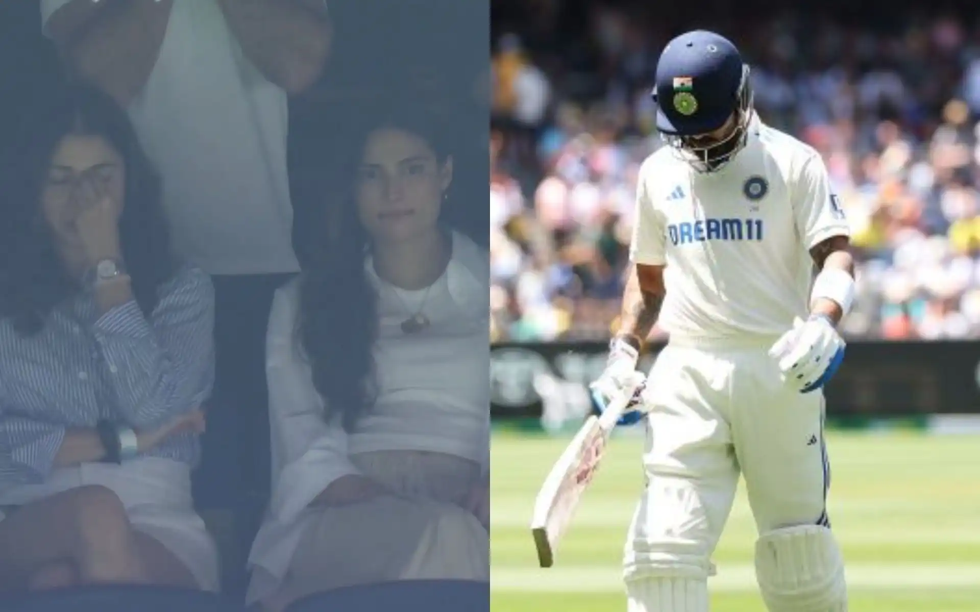 Anushka Sharma heartbroken at Virat Kohli's dismissal [Source: @WeRCricketFan/X.com]