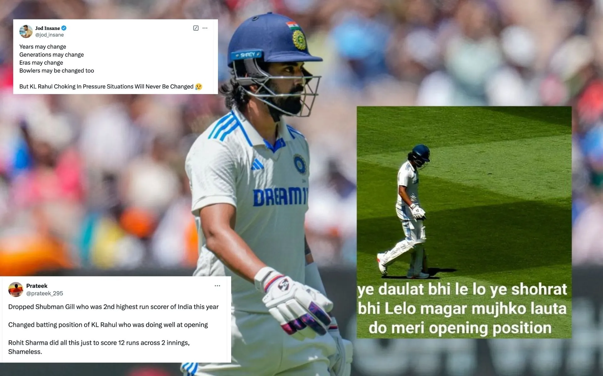 KL Rahul fails vs Australia (Source:AP)